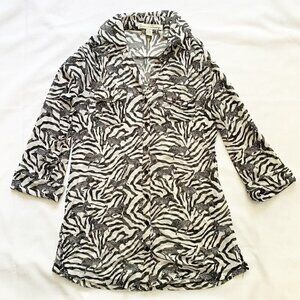 5/$25 French Laundry 3/4 sleeve zebra top - S‎